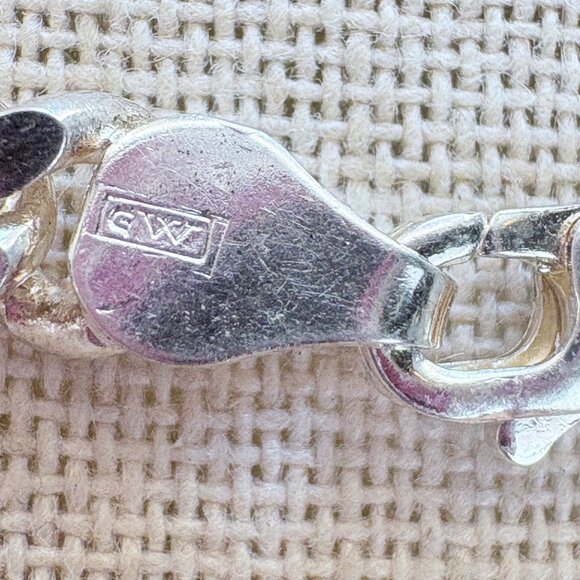 Sterling Silver 925 Heavy Figaro Chain Necklace Lobster Clasp Size 20" Length - Picture 7 of 12